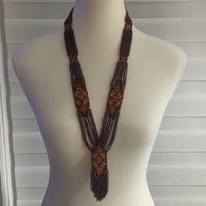 Vintage Handmade Ukrainian “Gerdhan” Traditional Beaded Necklace